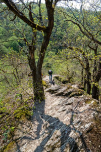 Aufstieg über Felsen aus der Ehrbachklamm heraus Aufstieg über Felsen aus der Ehrbachklamm heraus